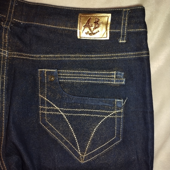 AB Jeans, Blue Jeans/ GOLD shimmer - Picture 10 of 12